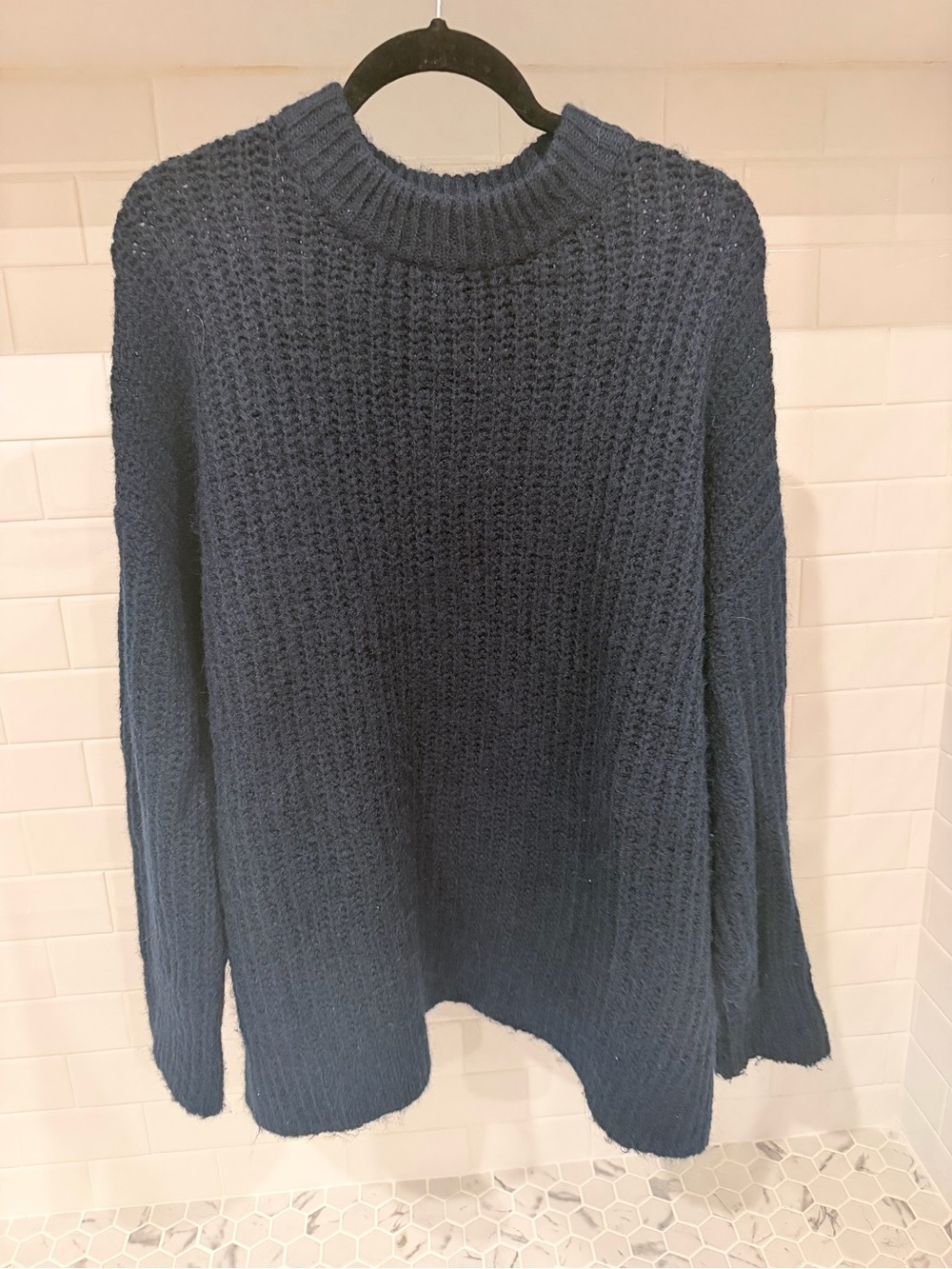 Old Navy Navy Blue Open Knit Pullover Sweater